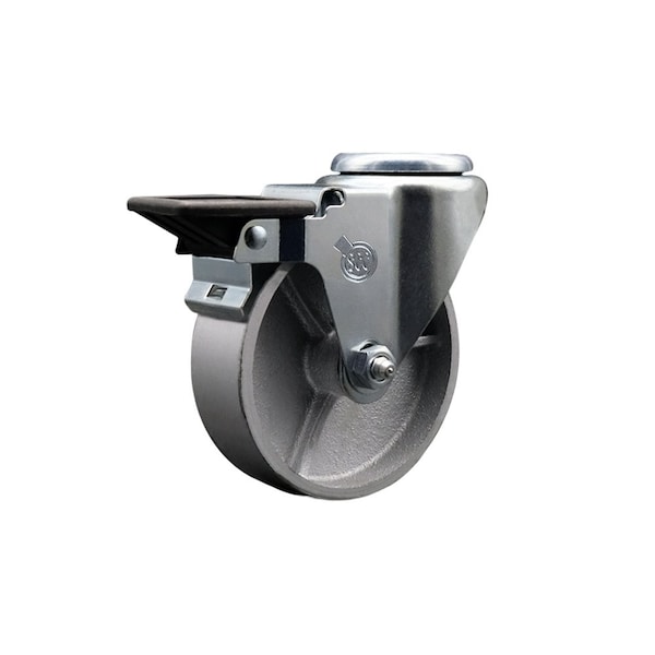 4'' Semi Steel Wheel Swivel Bolt Hole Caster with Posi Lock Brake